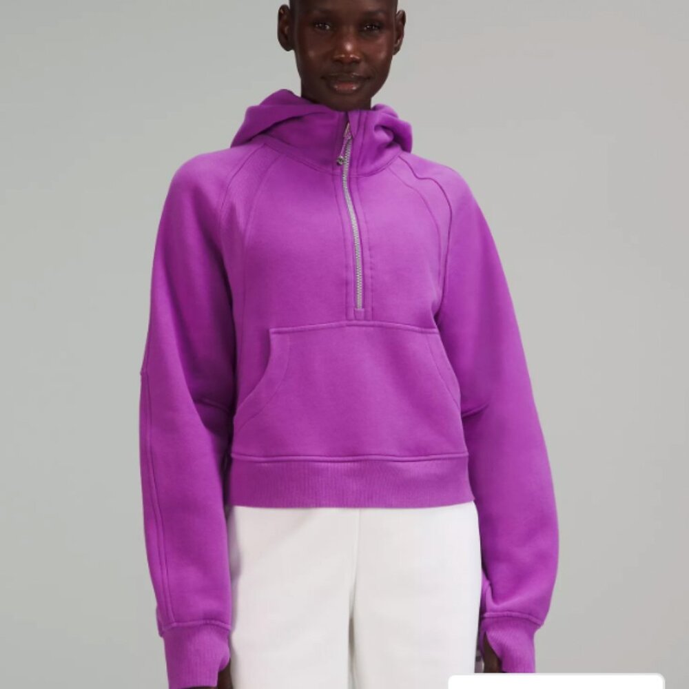 Lululemon Cropped Oversized Scuba Half Zip Purple Size S/M Moonlit Magenta